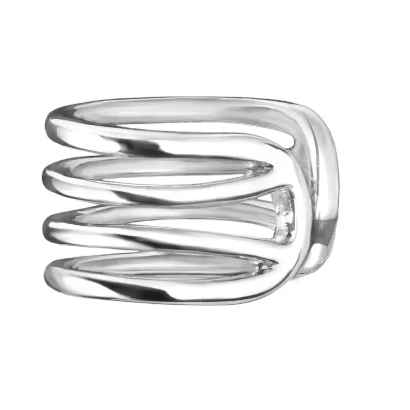 Серьги каффы из серебра