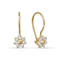 Серьги детские из красного золота