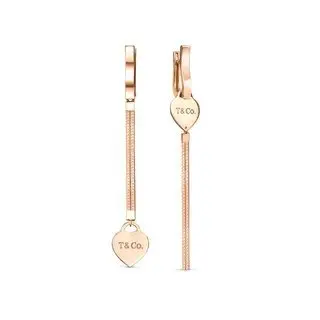 Серьги подвесные из красного золота