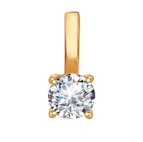 Подвеска декоративная из красного золота