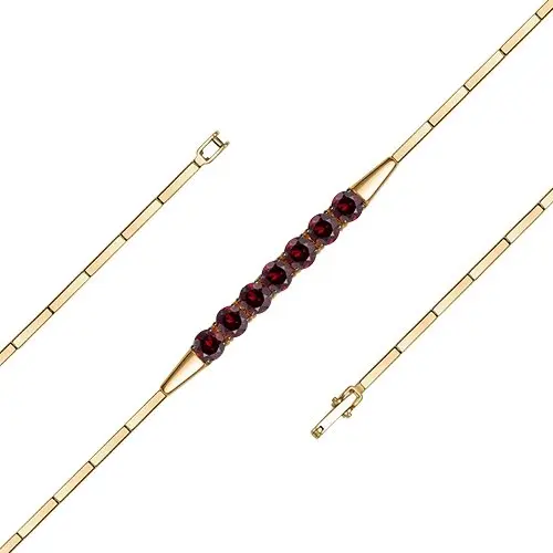 Браслет декоративный из красного золота вид 1