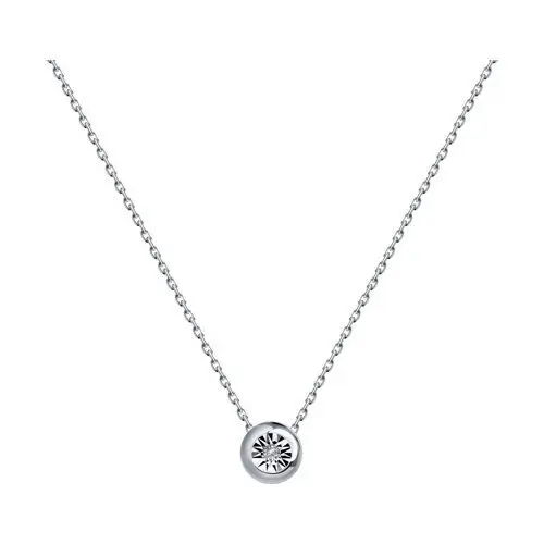 Цепь колье из белого золота