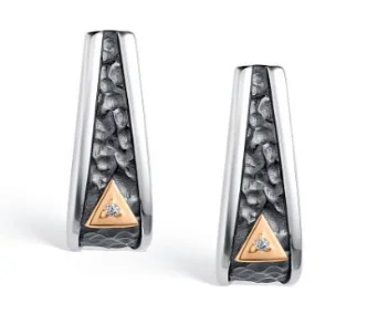 Серьги с английским замком из серебра