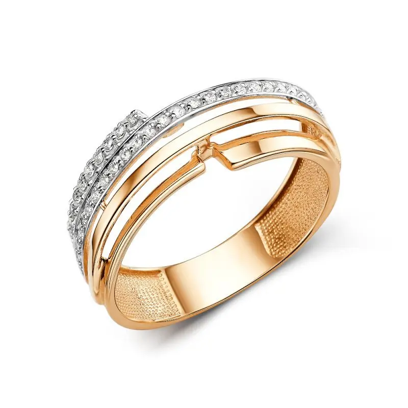 Кольцо декоративное из красного золота