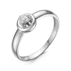 Кольцо декоративное из белого золота вид 1