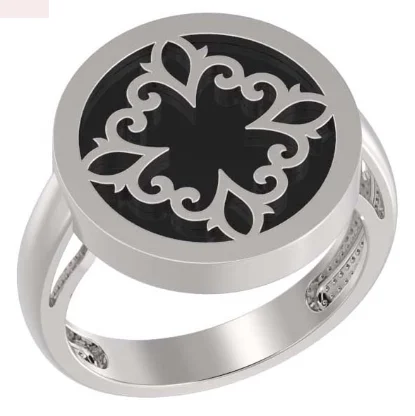 Кольцо декоративное из серебра