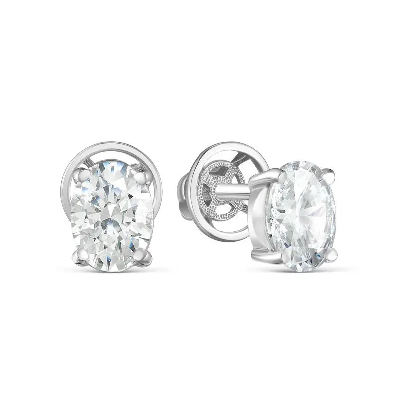 Серьги пуссеты из серебра