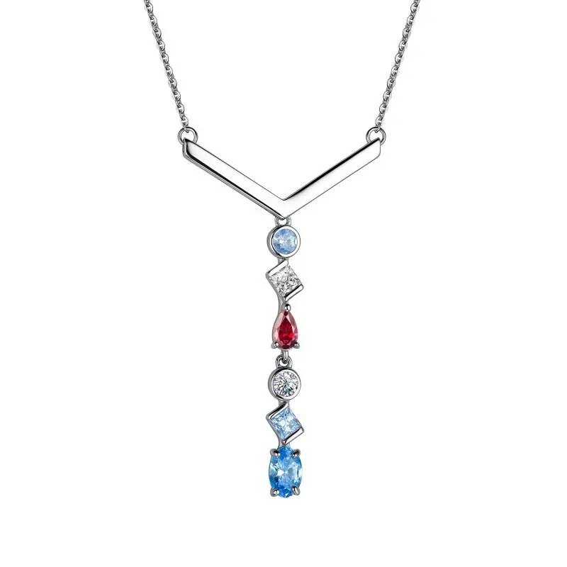 Цепь колье из серебра