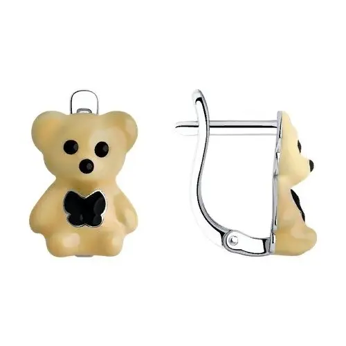 Серьги детские из серебра вид 1