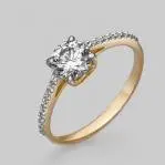 Кольцо декоративное из красного золота