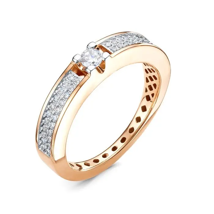 Кольцо декоративное из красного золота