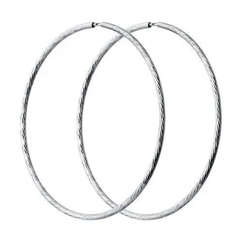 Серьги конго из серебра