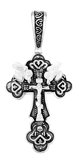 Подвеска крест из серебра