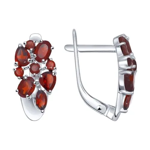 Серьги с английским замком из серебра