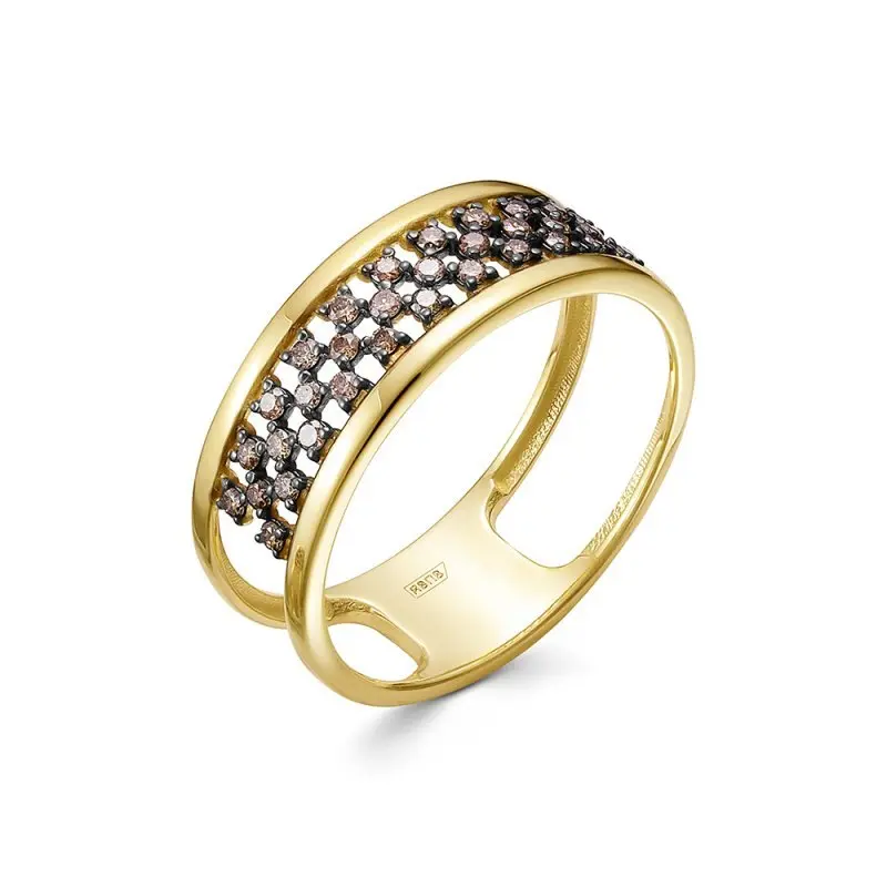 Кольцо декоративное из желтого золота