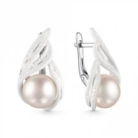 Серьги с английским замком из серебра