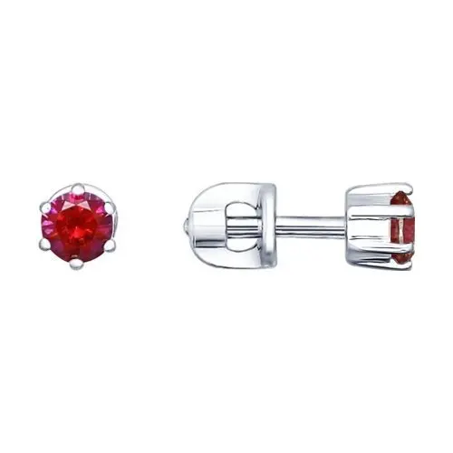Серьги пуссеты из серебра