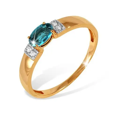 Кольцо декоративное из красного золота