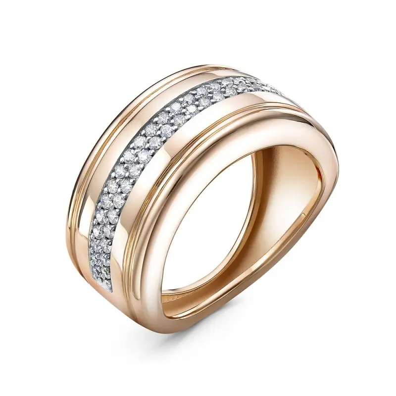 Кольцо декоративное из красного золота