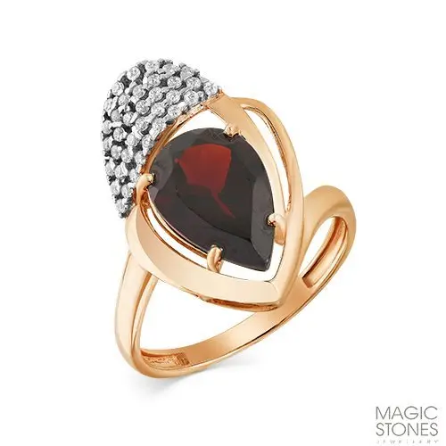 Кольцо декоративное из красного золота