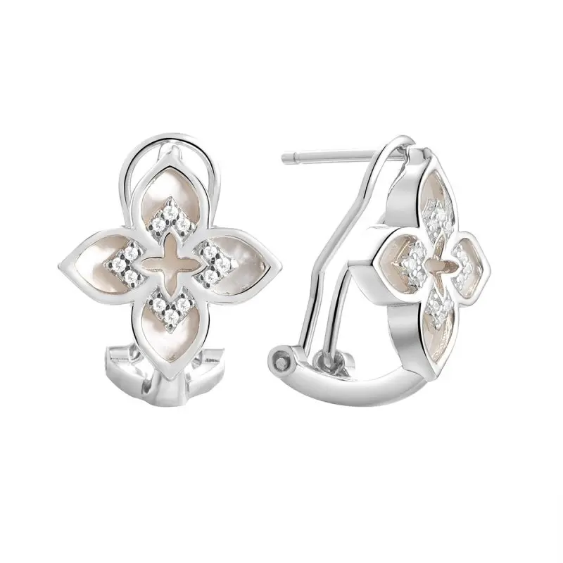 Серьги с английским замком из серебра