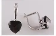 Серьги с английским замком из серебра