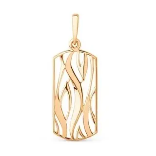 Подвеска декоративная из красного золота