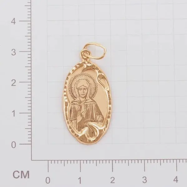 Подвеска икона из красного золота