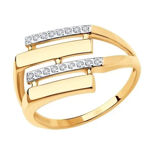 Кольцо декоративное из красного золота