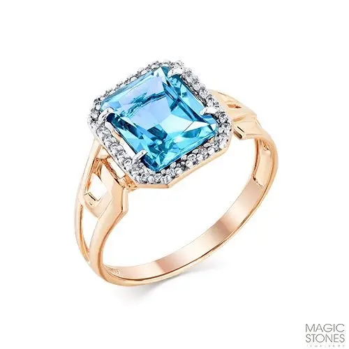 Кольцо декоративное из красного золота