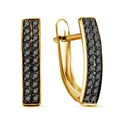 Серьги с английским замком из красного золота