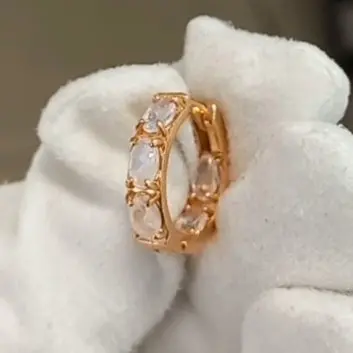 Серьги конго из позолоты