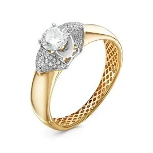 Кольцо декоративное из комбинированного золота