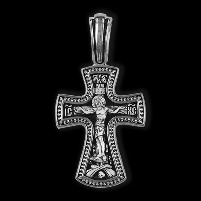 Подвеска крест из серебра