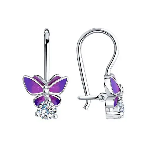 Серьги детские из серебра