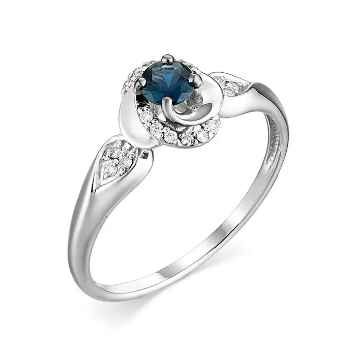 Кольцо декоративное из белого золота