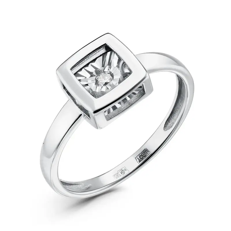 Кольцо декоративное из белого золота