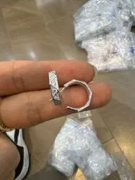 Серьги пуссеты из серебра
