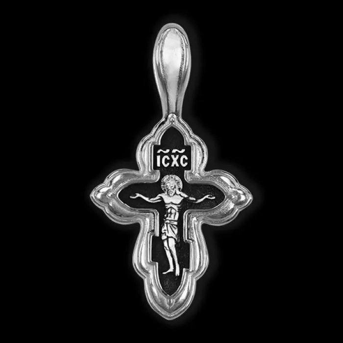 Подвеска крест из серебра