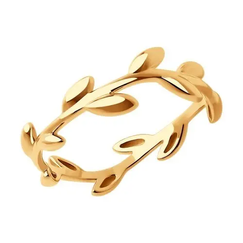 Кольцо декоративное из красного золота