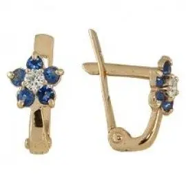 Серьги детские из красного золота