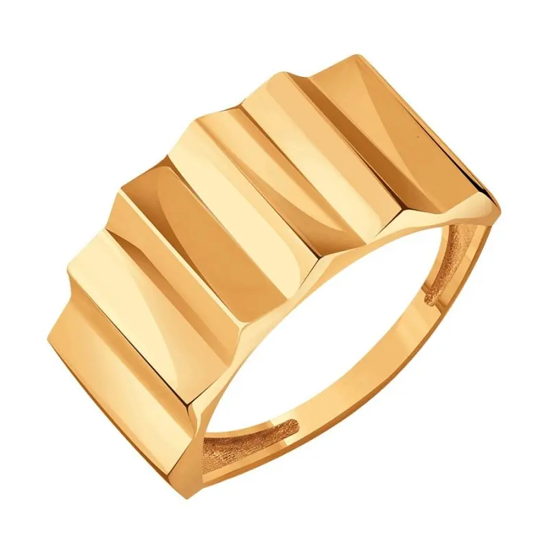 Кольцо декоративное из красного золота