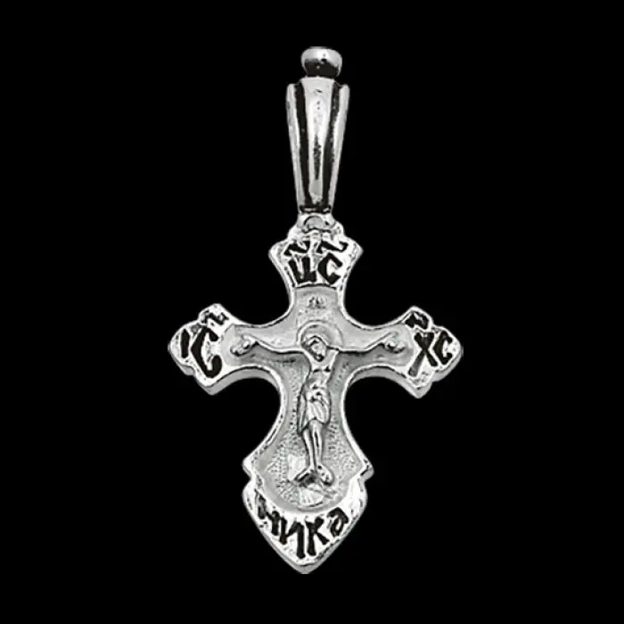 Подвеска крест из серебра