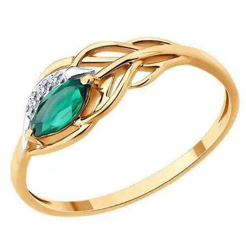 Кольцо декоративное из комбинированного золота