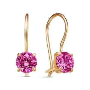 Серьги детские из красного золота