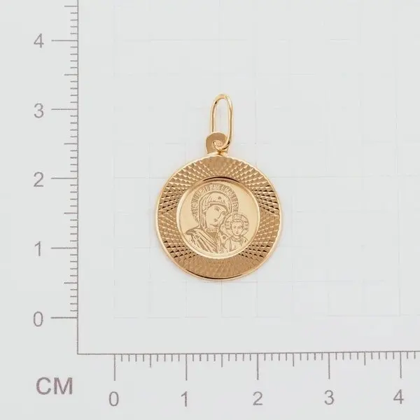 Подвеска икона из красного золота