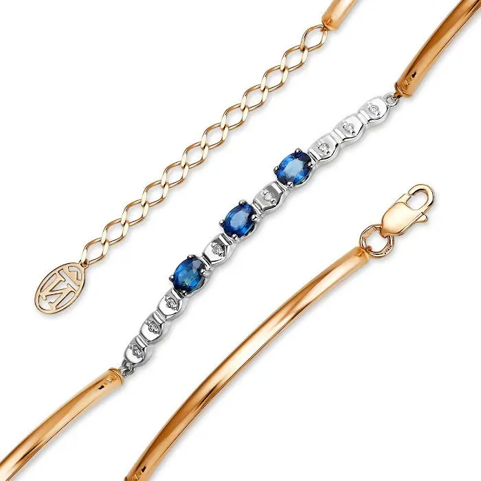 Браслет декоративный из комбинированного золота