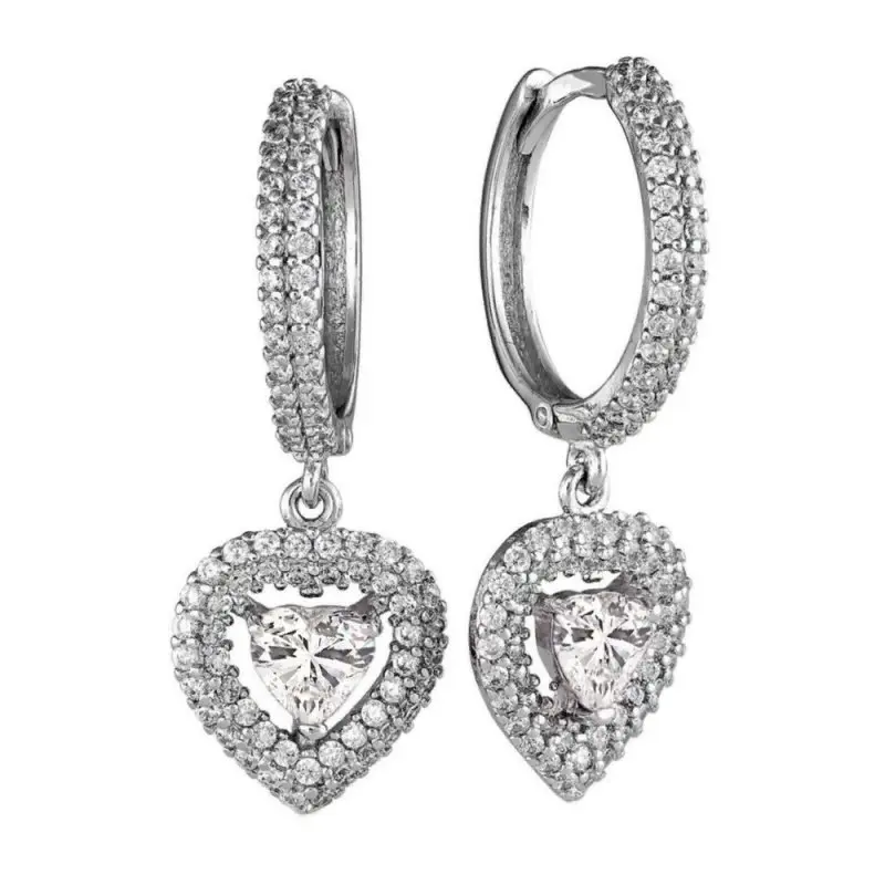 Серьги подвесные из серебра