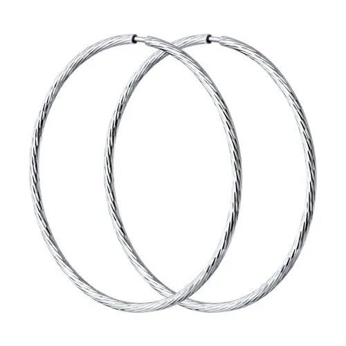 Серьги конго из серебра