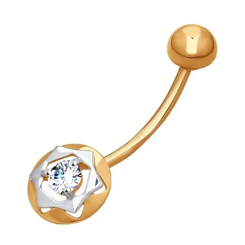 Пирсинг из комбинированного золота